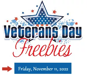 Veterans Day Freebies &amp; Discounts for 2022!