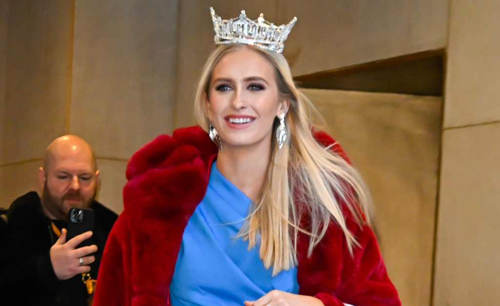Miss America Madison Marsh is seen outside wearing her crown in New York City