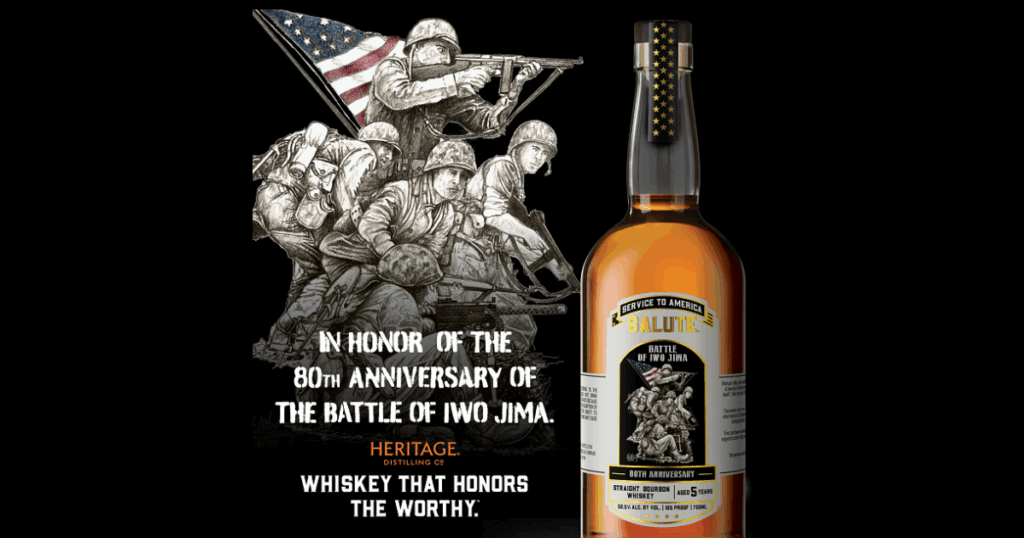 Gold Heritage Distillery bottle with black background