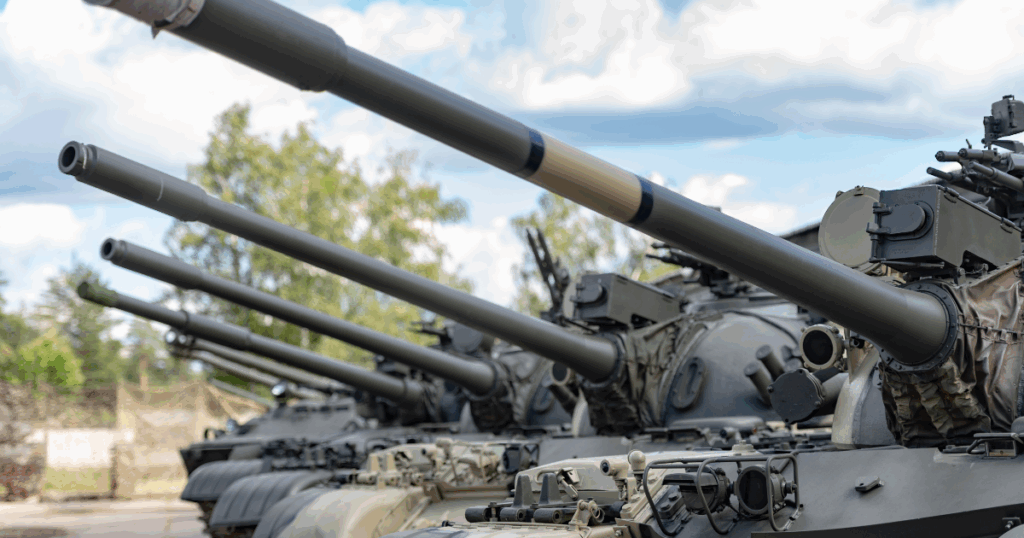 army tank close up