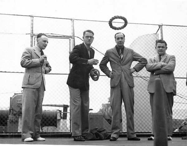 Ring toss, a deck sport game played on the Queen Mary