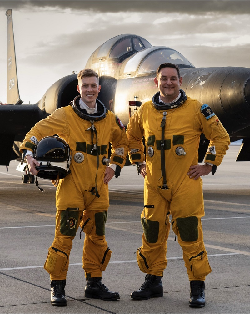 Posing after Sam&rsquo;s High Flight to 70,000 feet in the U-2 Spy Plane,