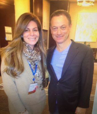 Gary Sinise and USVM President and Founder Mona Lisa Faris meet at the Snowball Express event 20 years ago