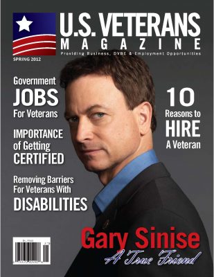 Gary Sinise on the cover of USVM’s inaugural issue in Spring 2012