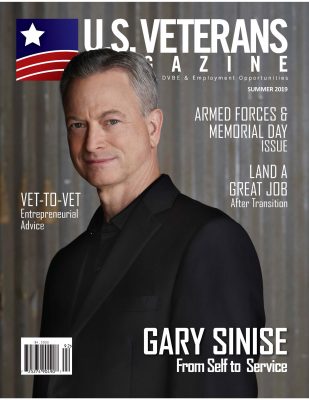 Gary Sinise on the cover of USVM’s Summer 2019 issue